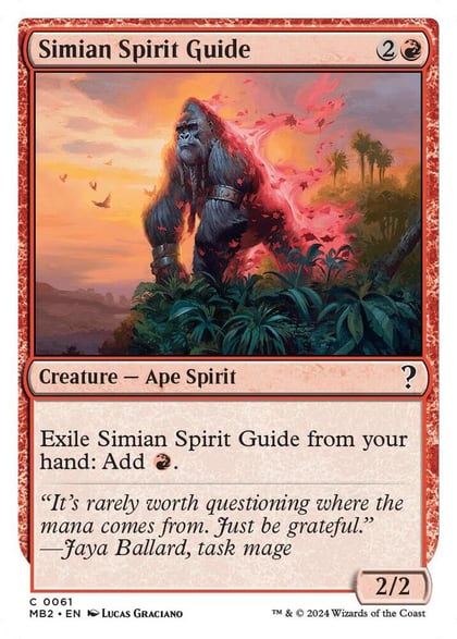 Simian Spirit Guide (White Border), Mystery Booster 2 61