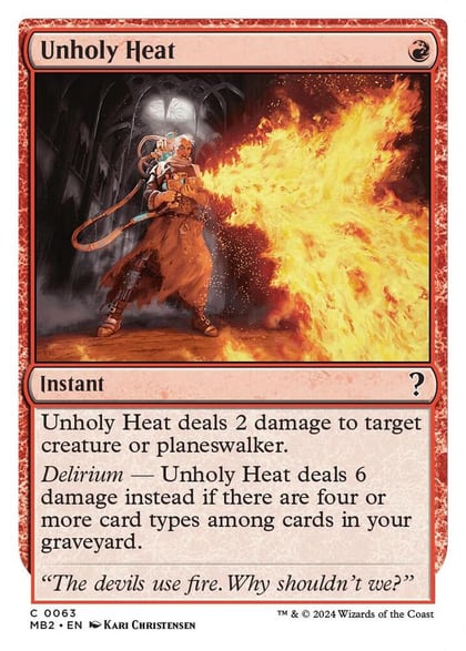 Unholy Heat (White Border), Mystery Booster 2 63