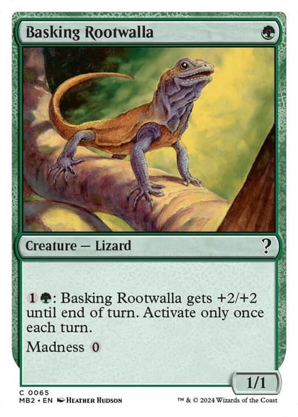 Basking Rootwalla (White Border), Mystery Booster 2 65