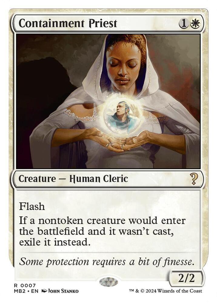 Containment Priest (White Border), Mystery Booster 2 7
