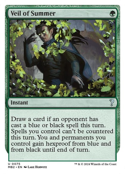Veil of Summer (White Border), Mystery Booster 2 75