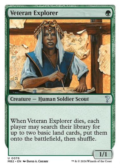 Veteran Explorer (White Border), Mystery Booster 2 76