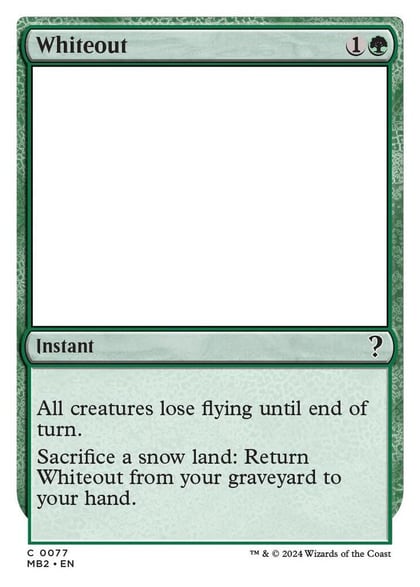 Whiteout (White Border), Mystery Booster 2 77