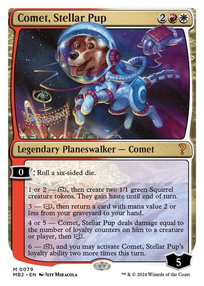 Comet, Stellar Pup (White Border), Mystery Booster 2 79