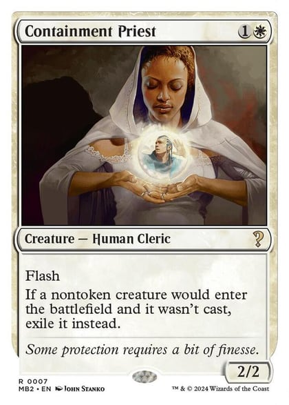 Containment Priest (White Border), Mystery Booster 2 7