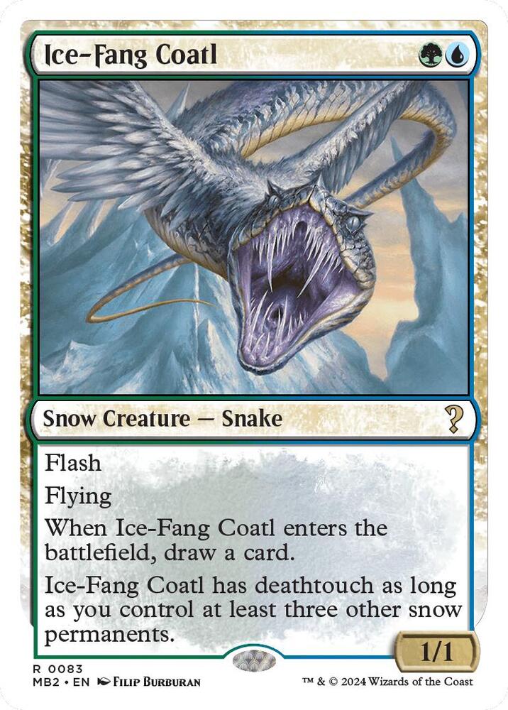 Ice-Fang Coatl (White Border), Mystery Booster 2 83