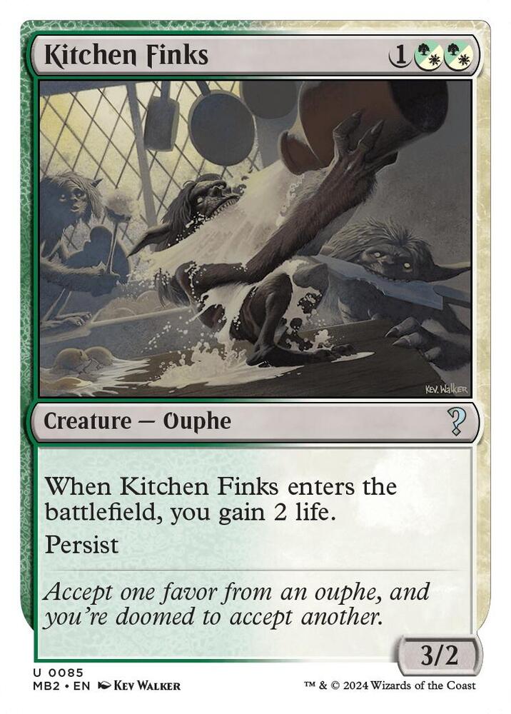 Kitchen Finks (White Border), Mystery Booster 2 85