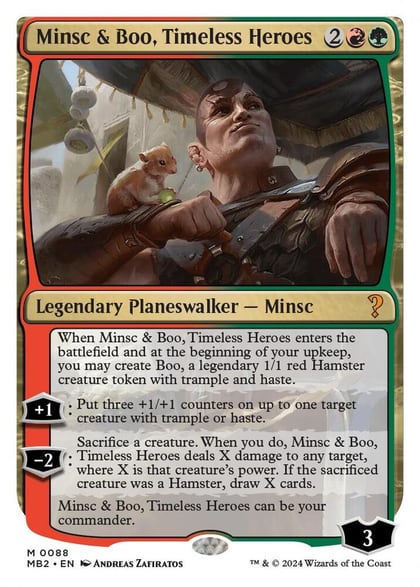 Minsc & Boo, Timeless Heroes (White Border), Mystery Booster 2 88