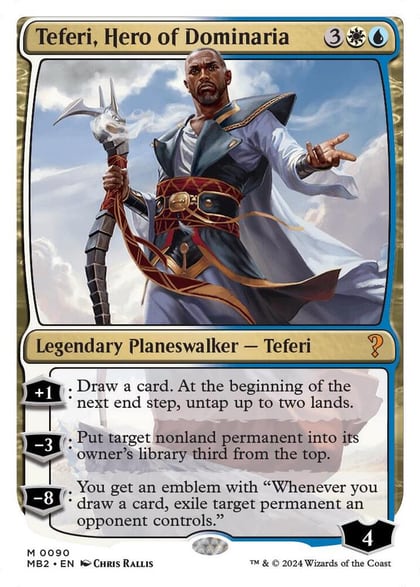 Teferi, Hero of Dominaria (White Border), Mystery Booster 2 90