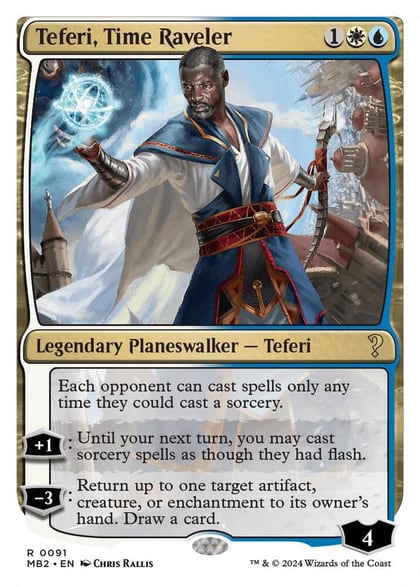 Teferi, Time Raveler (White Border), Mystery Booster 2 91