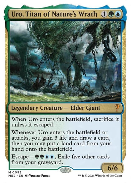 Uro, Titan of Nature's Wrath (White Border), Mystery Booster 2 93