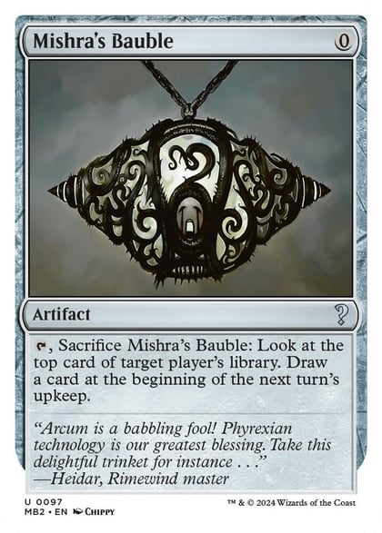 Mishra's Bauble (White Border), Mystery Booster 2 97