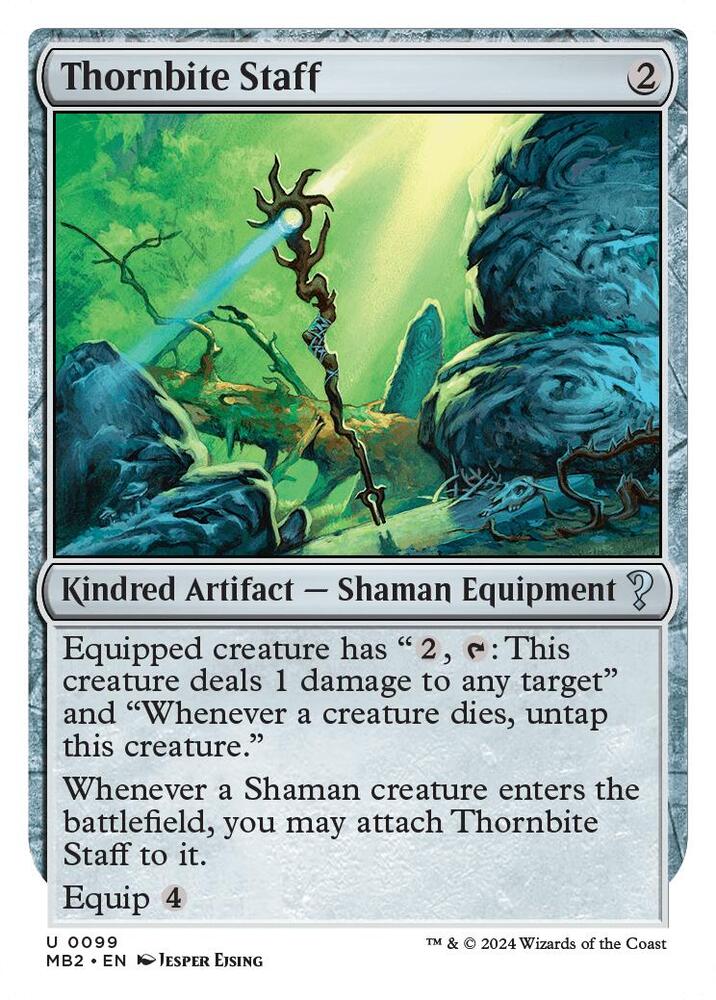 Thornbite Staff (White Border), Mystery Booster 2 99