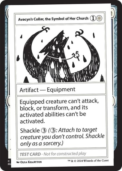 Avacyn's Collar, the Symbol of Her Church, Mystery Booster 2 Playtest Cards #563955
