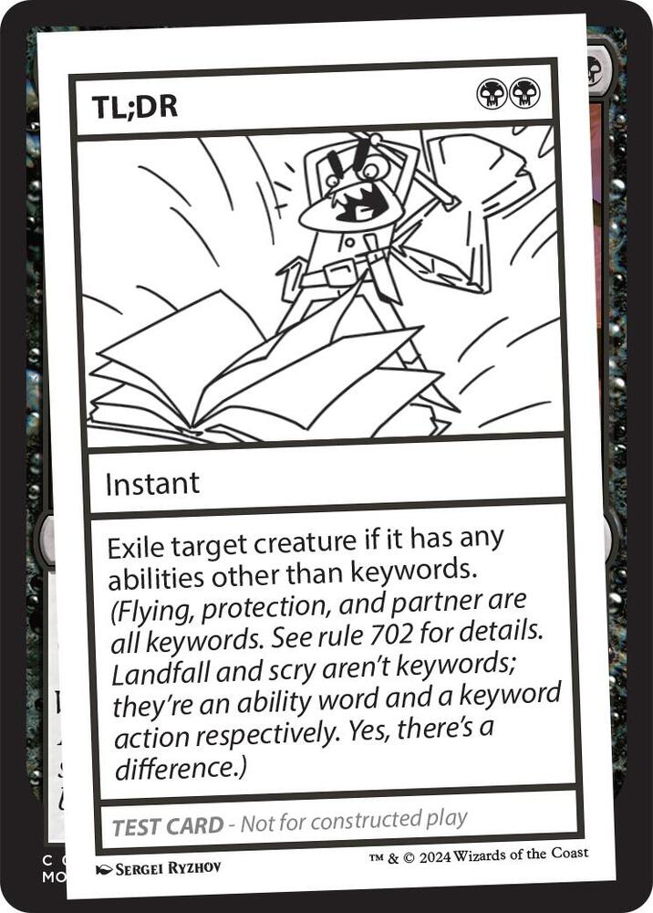 TL;DR, Mystery Booster 2 Playtest Cards #563956