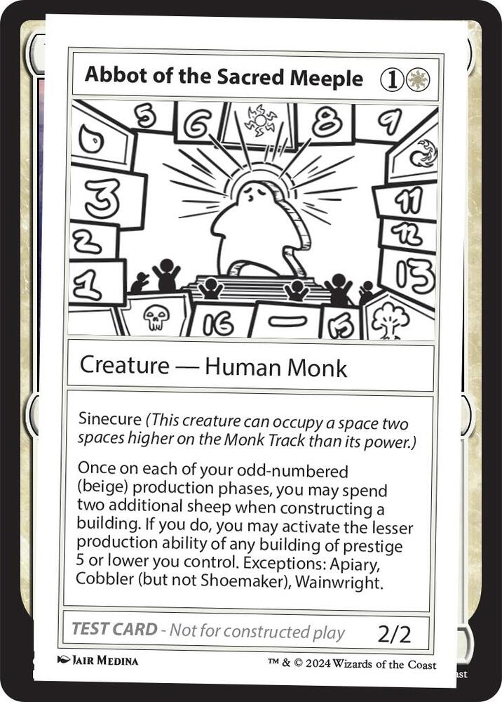 Abbot of the Sacred Meeple, Mystery Booster 2 Playtest Cards #563964