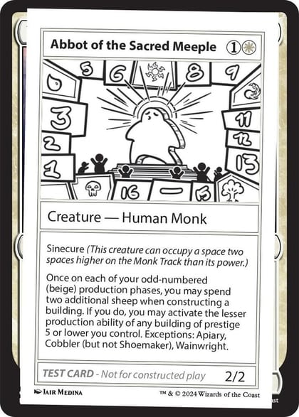 Abbot of the Sacred Meeple, Mystery Booster 2 Playtest Cards #563964