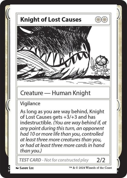 Knight of Lost Causes, Mystery Booster 2 Playtest Cards #563973