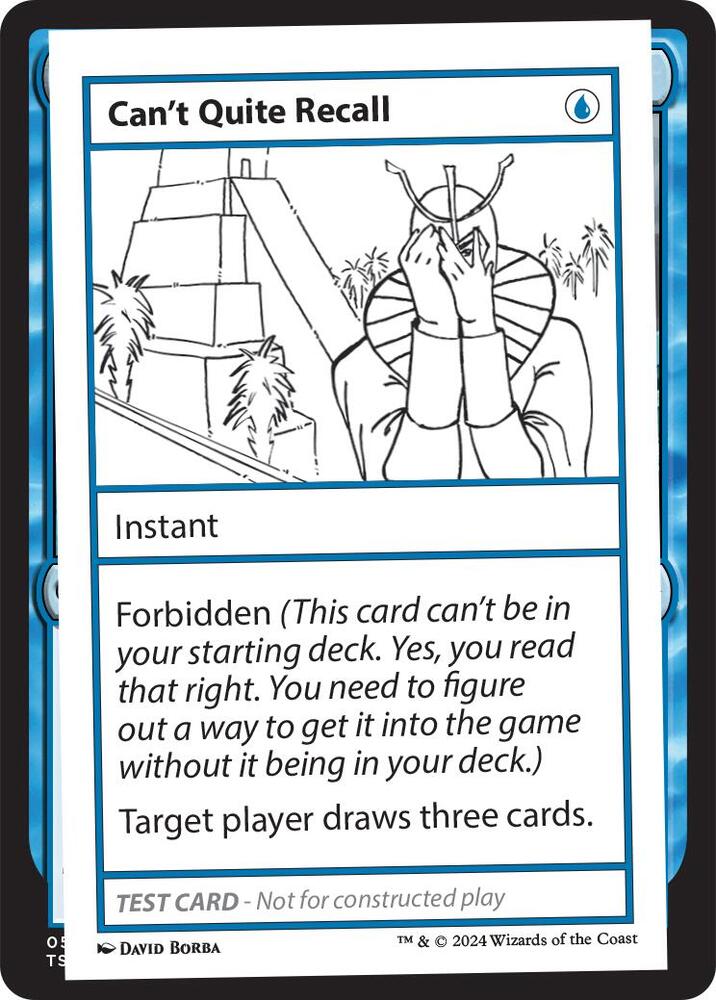 Can't Quite Recall, Mystery Booster 2 Playtest Cards #563982