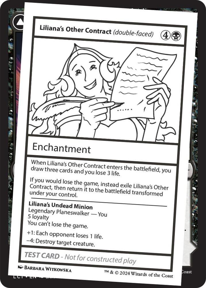 Liliana's Other Contract (double-faced), Mystery Booster 2 Playtest Cards #564003