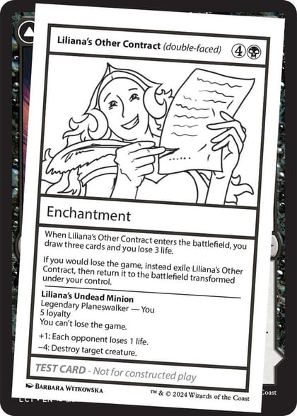 Liliana's Other Contract (double-faced), Mystery Booster 2 Playtest Cards #564003