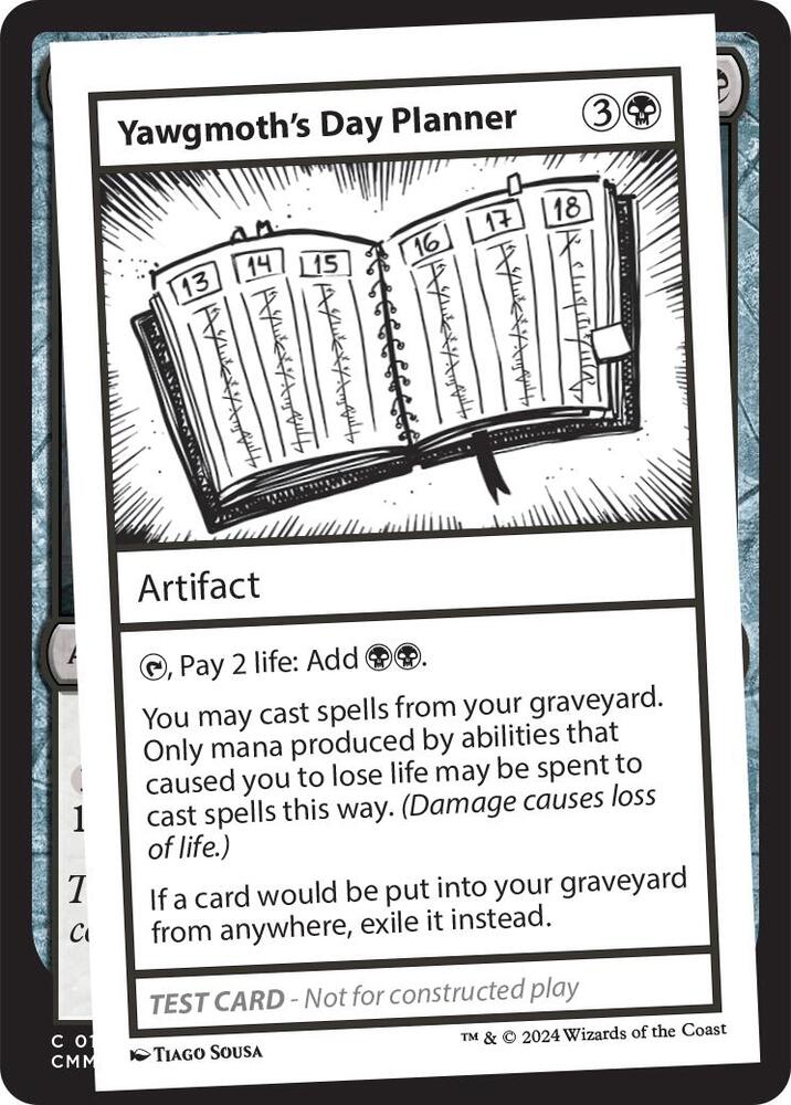 Yawgmoth's Day Planner, Mystery Booster 2 Playtest Cards #564009