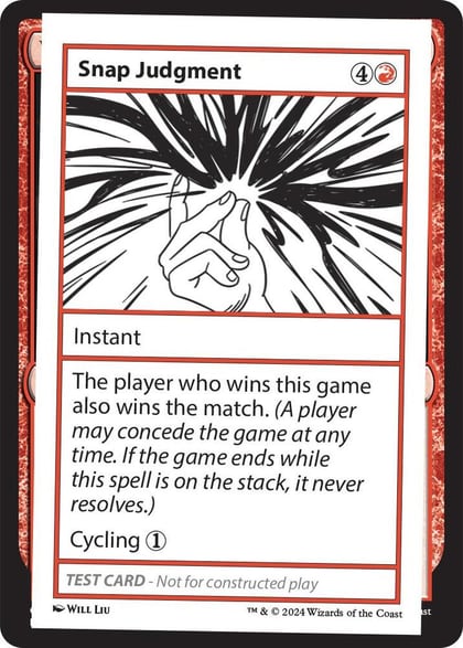 Snap Judgment, Mystery Booster 2 Playtest Cards #564020