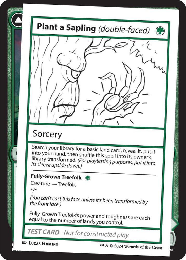 Plant a Sapling (double-faced), Mystery Booster 2 Playtest Cards #564034