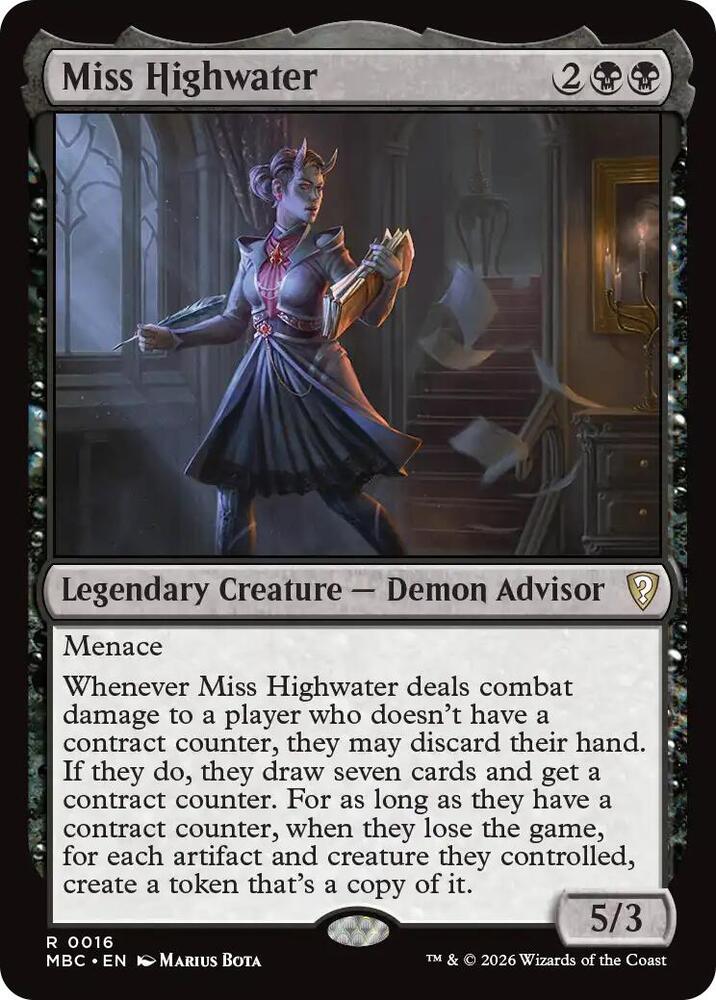 Miss Highwater, Mystery Booster Commander Edition 16