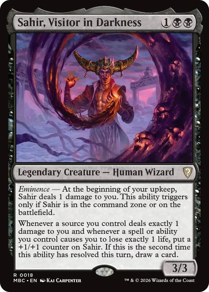 Sahir, Visitor in Darkness, Mystery Booster Commander Edition 18