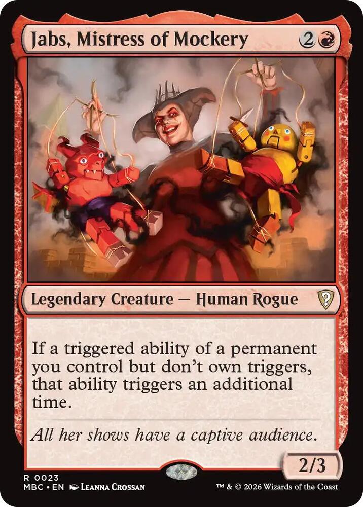 Jabs, Mistress of Mockery, Mystery Booster Commander Edition 23
