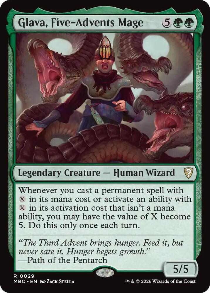 Glava, Five-Advents Mage, Mystery Booster Commander Edition 29