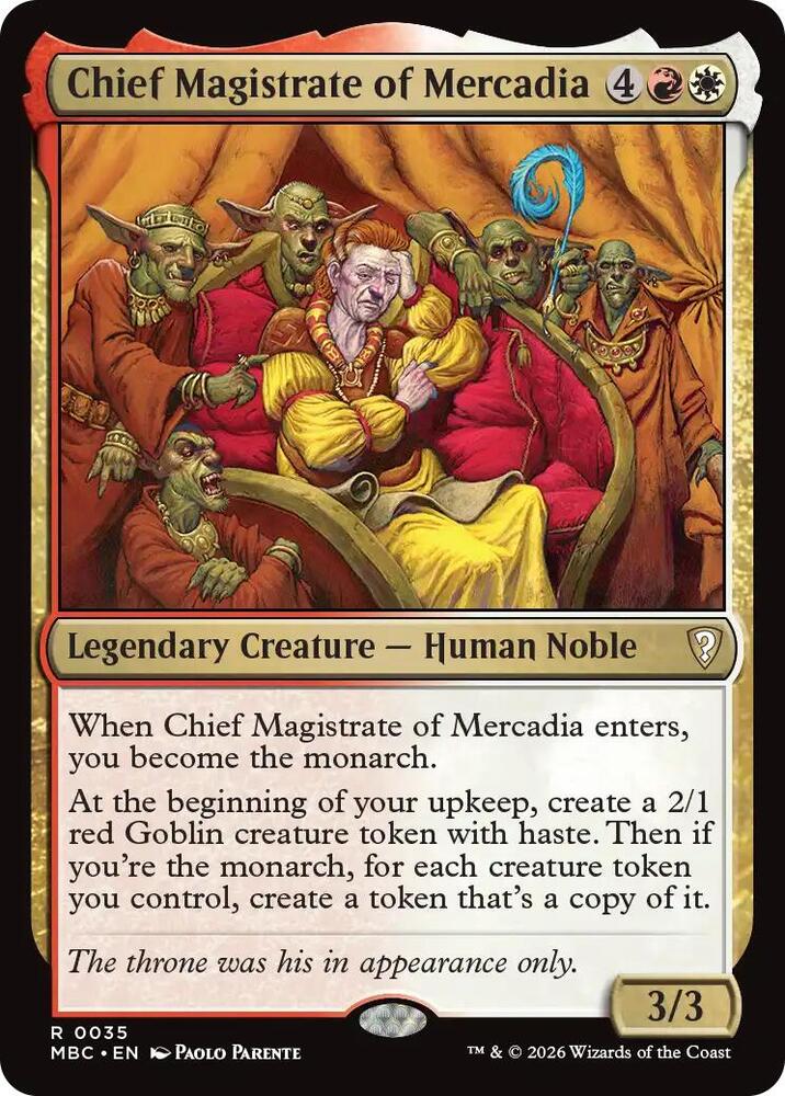 Chief Magistrate of Mercadia, Mystery Booster Commander Edition 35