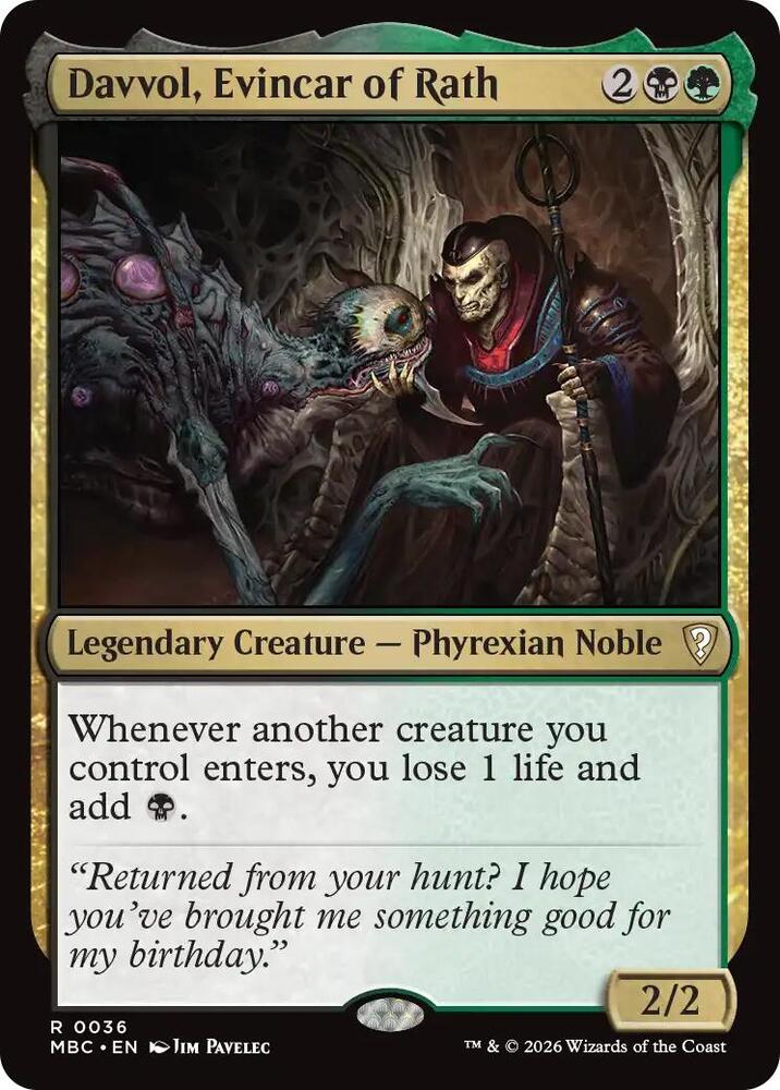 Davvol, Evincar of Rath, Mystery Booster Commander Edition 36
