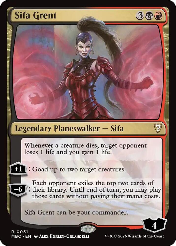 Sifa Grent, Mystery Booster Commander Edition 51