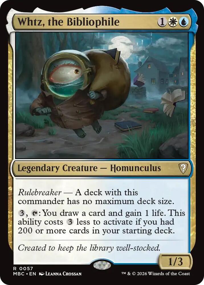 Whtz, the Bibliophile, Mystery Booster Commander Edition 57