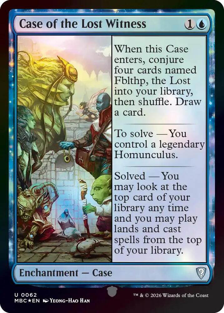 Case of the Lost Witness, Mystery Booster Commander Edition 62