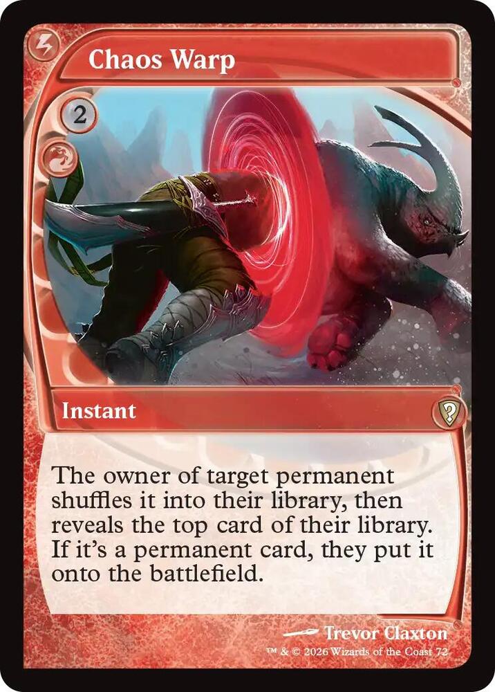 Chaos Warp (Future Sight), Mystery Booster Commander Edition 72
