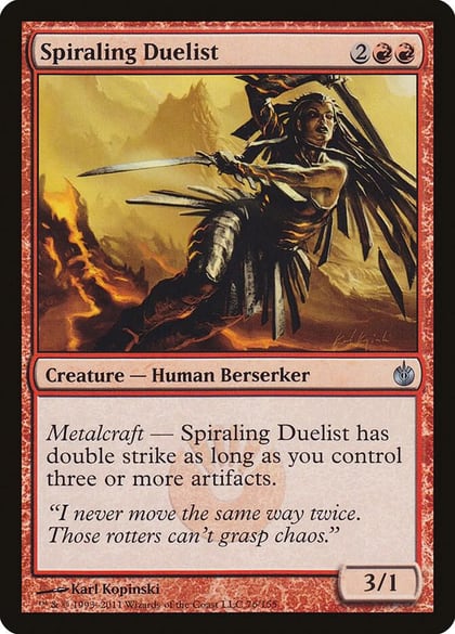 Spiraling Duelist, Mirrodin Besieged 76
