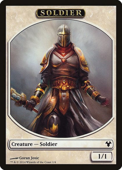 Soldier // Spirit Double-Sided Token, Magic Modern Event Deck 1 // 2