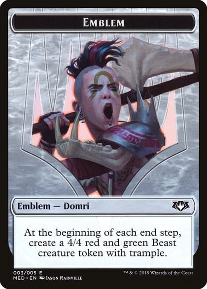 Emblem - Domri, Chaos Bringer, Mythic Edition: Ravnica Allegiance 3
