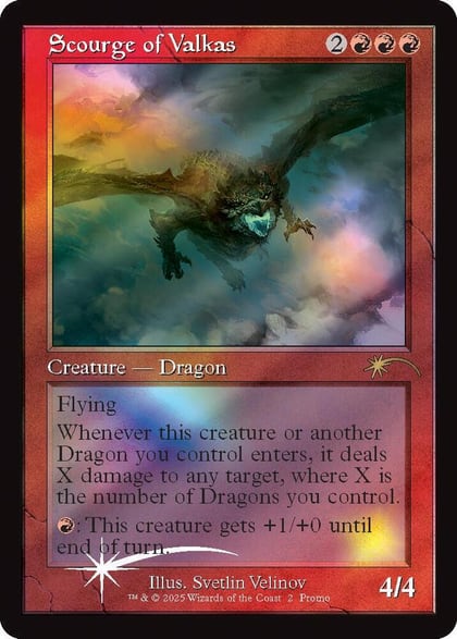 Scourge of Valkas (Retro Frame), MagicFest Cards 2
