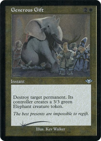 Generous Gift (Retro Frame) (Foil Etched), Modern Horizons 2