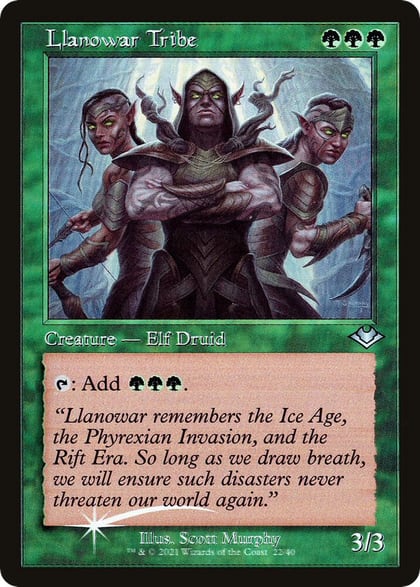 Llanowar Tribe (Retro Frame), Modern Horizons 22