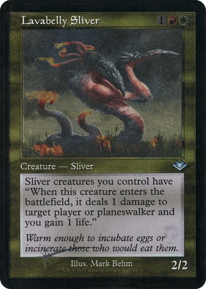 Lavabelly Sliver (Retro Frame) (Foil Etched), Modern Horizons 29