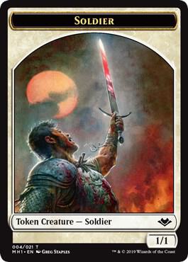Soldier // Golem Double-Sided Token, Modern Horizons 4 // 18