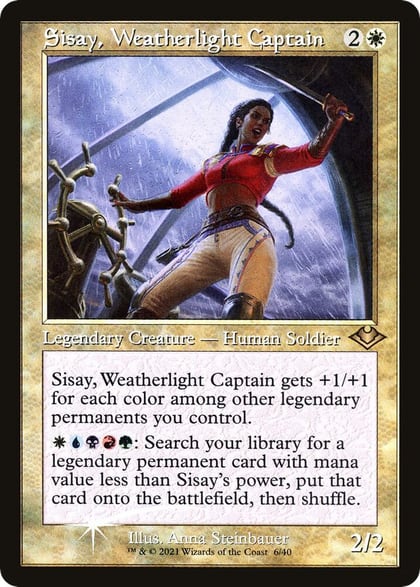 Sisay, Weatherlight Captain (Retro Frame), Modern Horizons 6