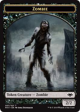 Zombie // Emblem - Serra the Benevolent Double-Sided Token, Modern Horizons 7 // 20