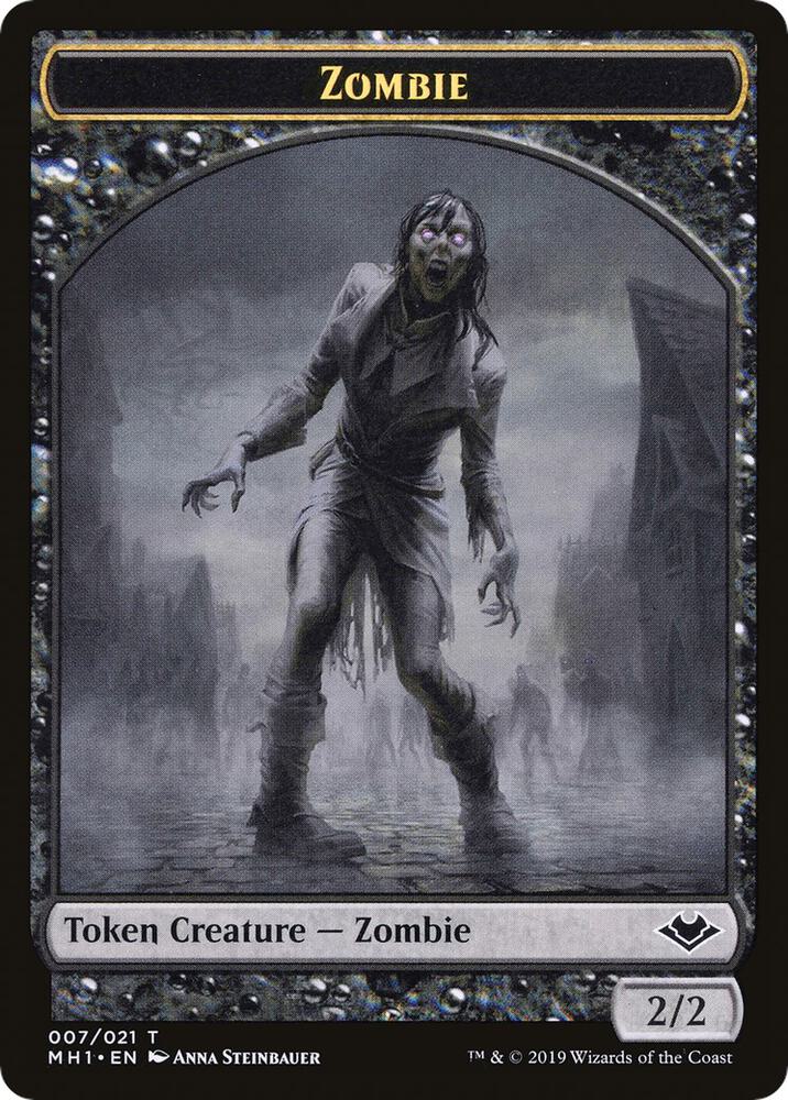 Zombie // Golem Double-Sided Token, Modern Horizons 7 // 18