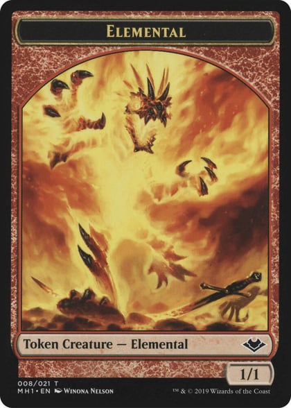 Elemental (008) // Emblem - Serra the Benevolent Double-Sided Token, Modern Horizons 8 // 20